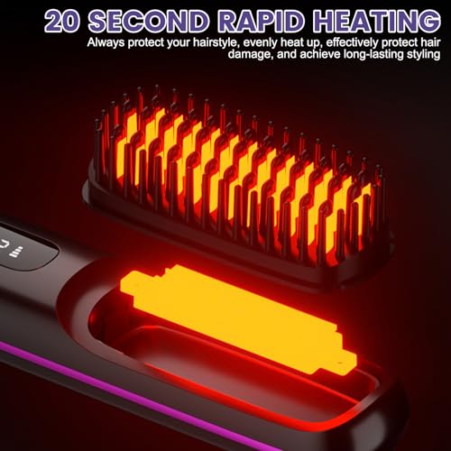 Stylingbuerste-Fuer-Kurze-Haare-Go-Brush-Pro-Glaettbuerste-Kabellos-Tragbar-Wiederaufladbar-Styling-Buerste-fuer-Reisen-und-Taeglichen-Gebrauch-Haarschonendes-Langlebiges-Design-Schwarz - Sparfuchs24.io - Preisvergleich & Top Angebote Online