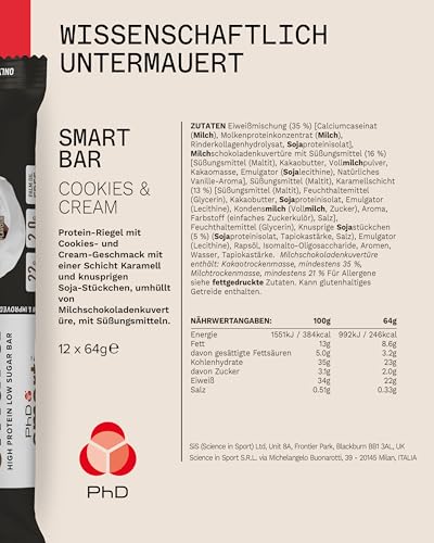 PhD Smart Protein Bar, 12 x 64g, Cookies and Cream – Ansicht 4
