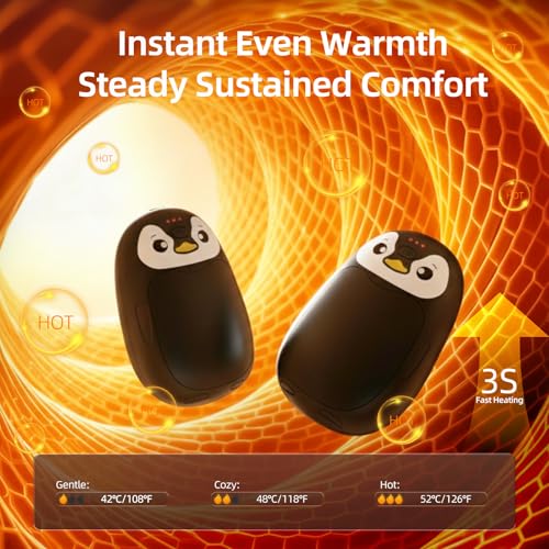 FANDLISS Hand Warmers Rechargeable, Upgraded 8000mAh Long-Lasting, 2-Pack - image 4