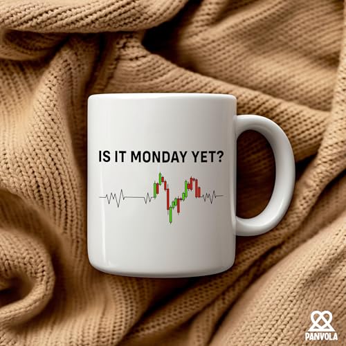 Panvola Is it Monday Yet Heartbeat Traders Gifts Investor Day Trading Stock Market Novelty Drinkware Ceramic Mug 11 oz White - Image 3