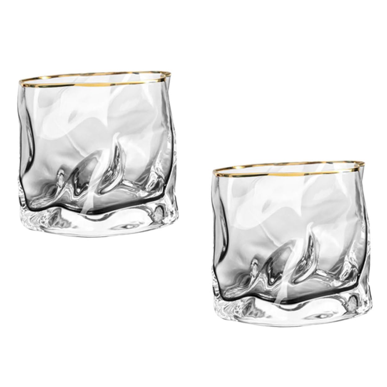 Verres à whisky transparents lot de 2 PRETYZOOM haute transmission pour voyages et plein air