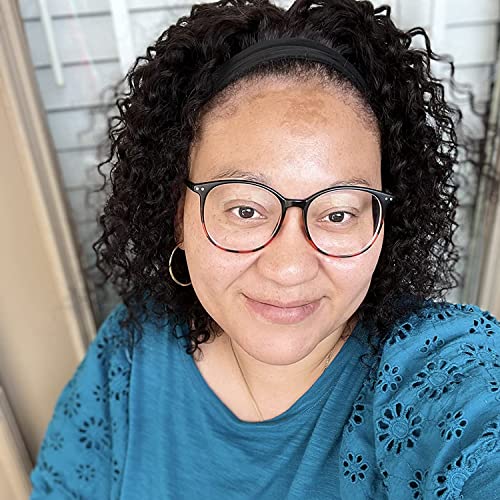 Punmasa Headband Wig Human Hair Deep Wave 12 Inches 100% Human Hair,Headband Wigs For Black Women Glueless None Lace Front Wig Machine Made 150% Density Headband Wig Human Hair With Headbands(12Inch) #TOP6