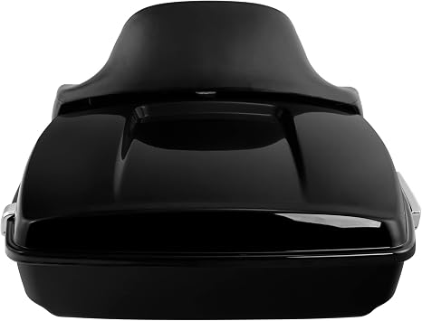 Motorcycle 10.7/'' Chopped Trunk Luggage Trunk W/Wrap-Around Passenger Backrest Pad For Harley Touring Road King Street Glide Road Glide Electra Glide Ultra Classic '14-'23, W/King Backrest