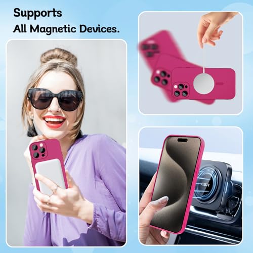 Coque antichoc iPhone 14 Pro rose magnétique résout les rayures écran et objectif
