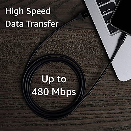 Image of AmazonBasics Lightning to USB Cable - Advanced Collection, MFi Certified Apple iPhone Charger, Black, 6-Foot (Durability Rated 10,000 Bends)