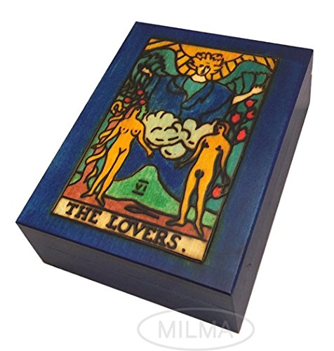 The Lovers Tarot Card Box Polish Handmade Linden Wood Keepsake Box By Milmaartgift #TOP2