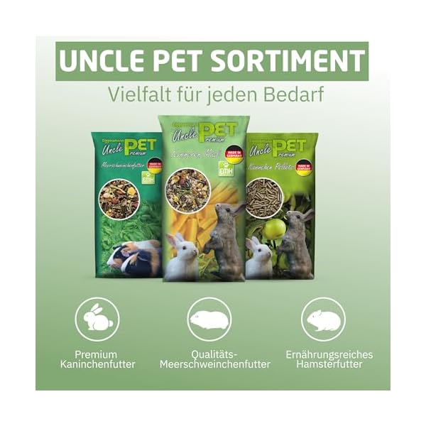 Eggersmann Uncle Pet - Premium Kaninchen Müsli - Kaninchenfutter mit der natürlichen Kraft aus Kräutern und Karotten – Bild 7