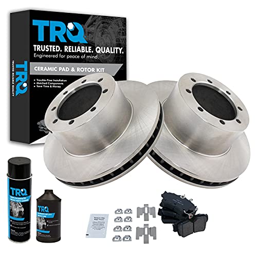 Image of TRQ Rear Brake Pad & Rotor Kit, with Chemical Kit Ceramic Compatible with 1994-2004 Ford Mustang