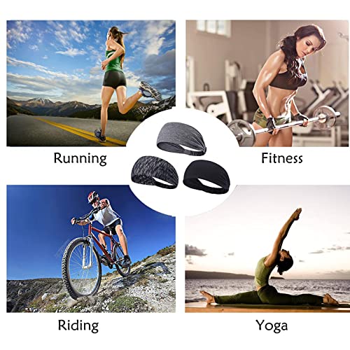 Joyfree Workout Headbands For Women Men Sweatband Yoga Sweat Bands Elastic Wide Headbands For Sports Fitness Exercise Tennis Running Gym Dance Athletic #TOP4