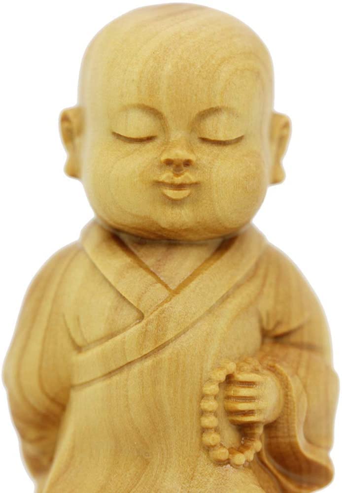 Amazon.co.jp: 仏像、小さな僧侶の像、小さな僧侶の木彫りの仏陀