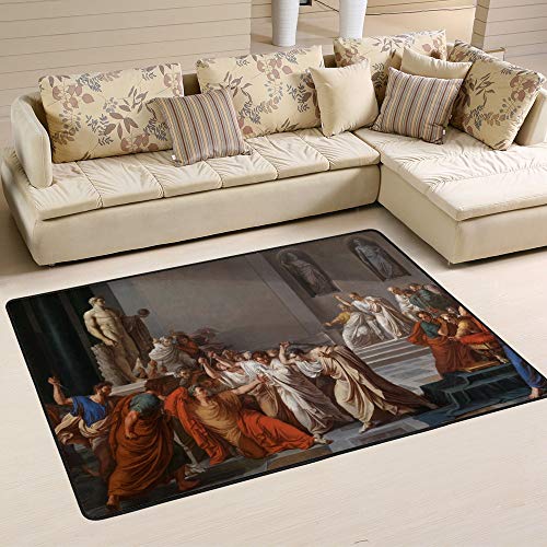 Tapis Empire Romain grand format Julius Caesar velours corail Ruchen 183x122 - 3