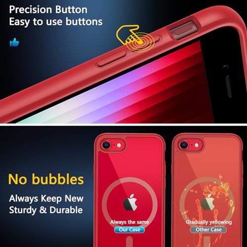 Coque iPhone SE 3 antichoc rouge évitant la casse de l'écran