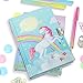 Jewelkeeper Diary with Lock - Secret Journal with Heart Shaped Lock and Key - Unicorn Design Private Notebook for Girls - Great for Kids and Teens - Cute Stationary Set for Girls