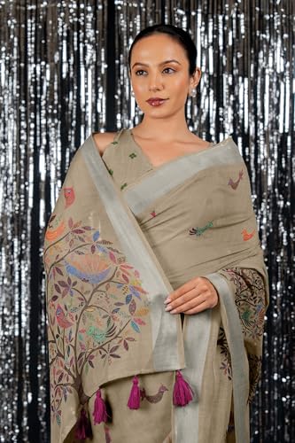 Image of MIRCHI FASHION Saree for Woman Cotton Blend Printed | Traditional Ethnic Sari for Ceremonial Use and Farewell with Blouse Piece