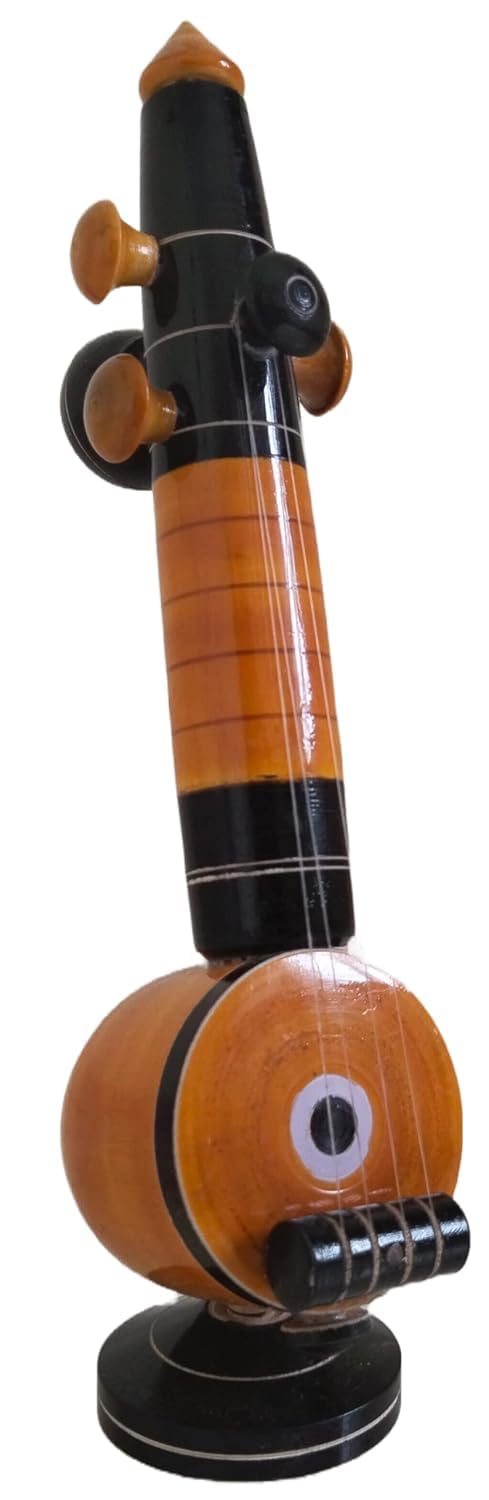 Crafts India Handcrafted Wooden Veena/Tamburi Doll - 19 cms (B07VY7BLKX) Amazon Price History, Amazon Price Tracker