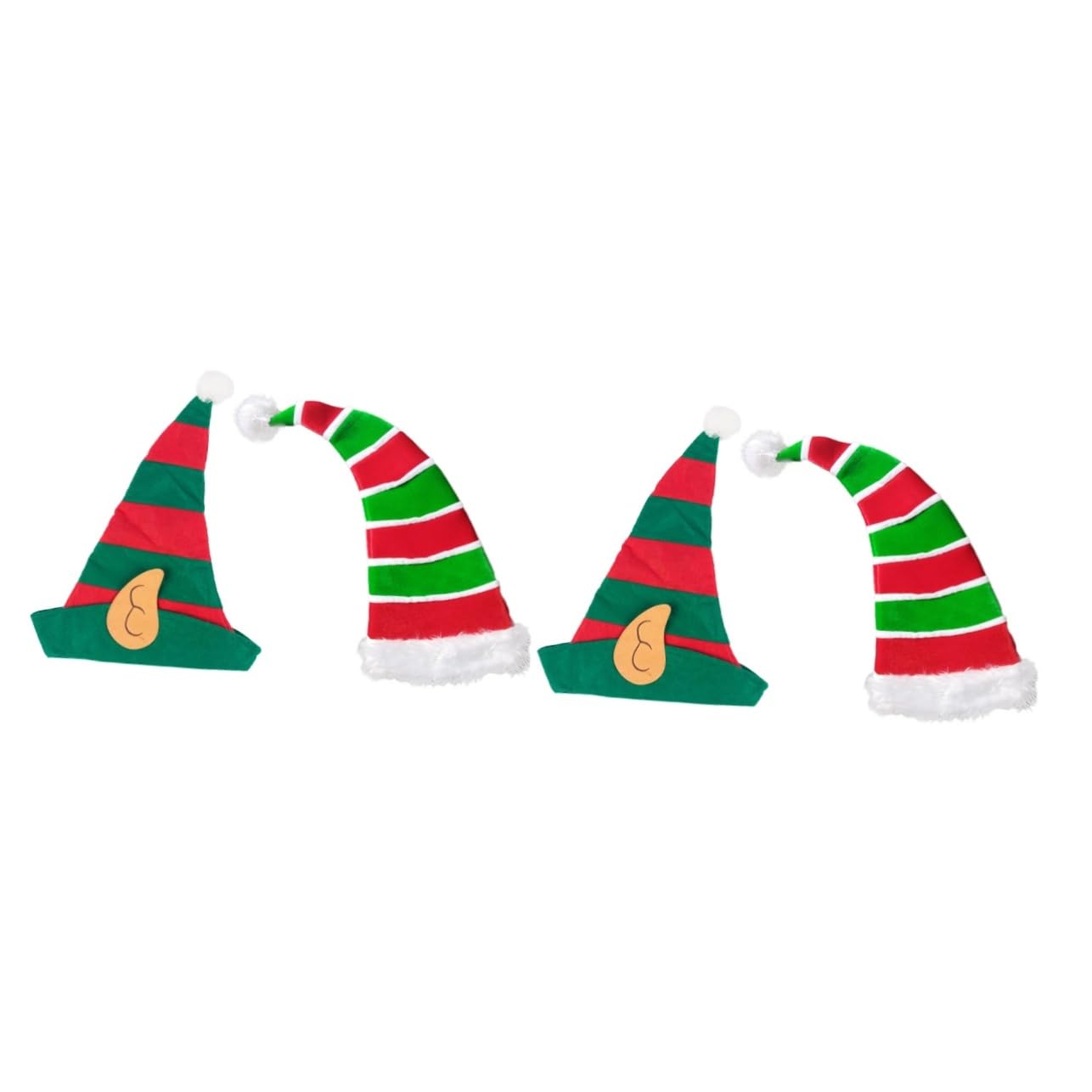 KOMBIUDA 4piezas Sombreros De Navidad Para Adultos De Gorro De Duende Divertido Para Fiestas y Celebraciones Festivas