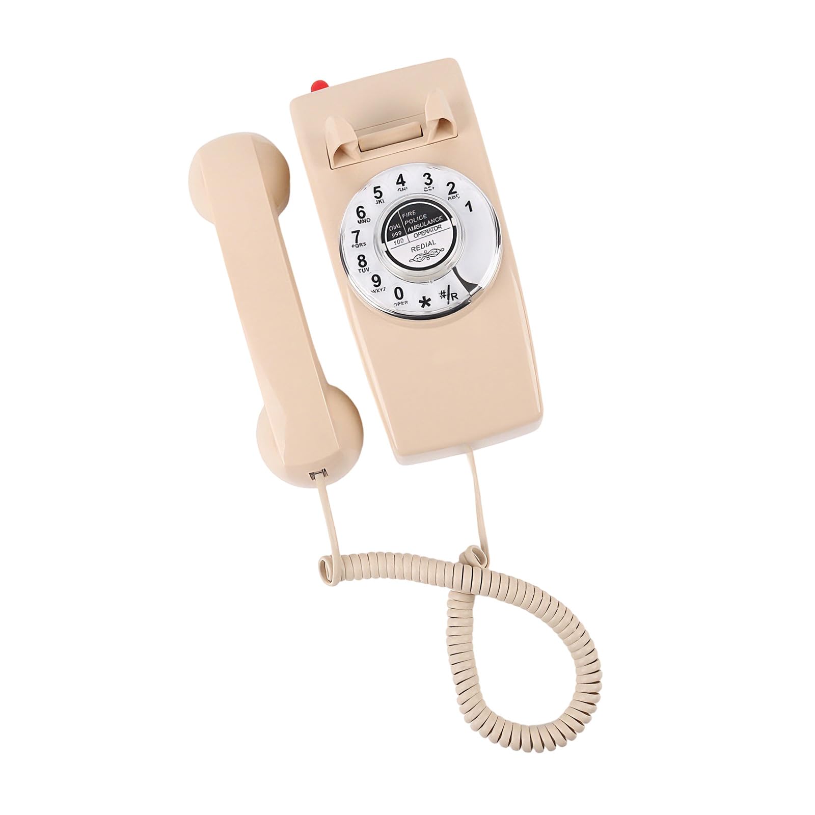 Soporte de pared para teléfono fijo retro para emergencias, no requiere batería durante un corte de energía, teléfono fijo retro