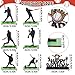 7 Pcs Baseball Party Table Decoration Wooden Baseball Table Centerpieces Baseball Birthday Party Table Signs Baseball Player Silhouette Centerpieces for Birthday Party Supplies