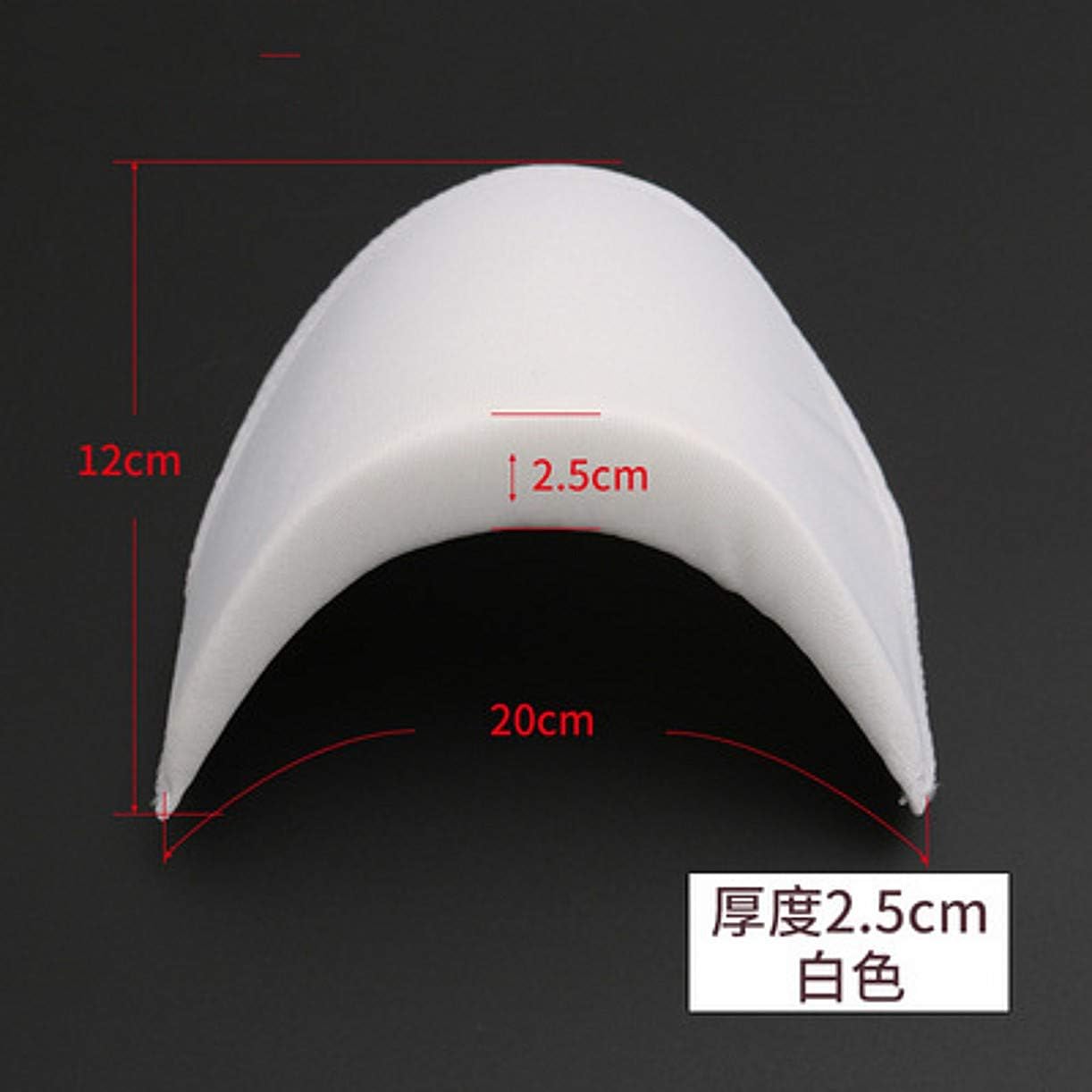 WellieSTR 4 Pairs 2.5cm Sponge Shoulder Pad Covered Set-in Shoulder Pad for Woman Man Suit Clothes Blouses T-Shirt Clothes Sewing Accessories (2 Pairs White and 2 Pairs Black)