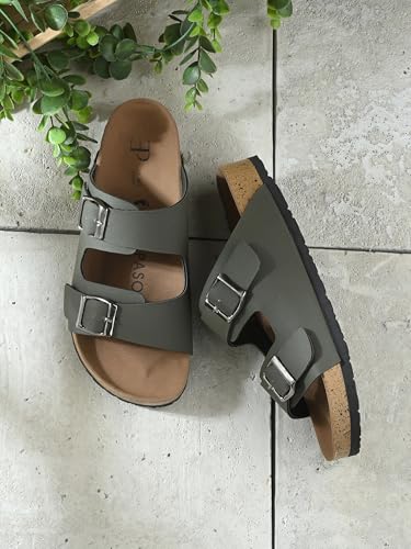 Image of EL PASO Leather Fashion Sandals Casual Platform Heels Wedges Cork Sole Sandal for Women & Girls