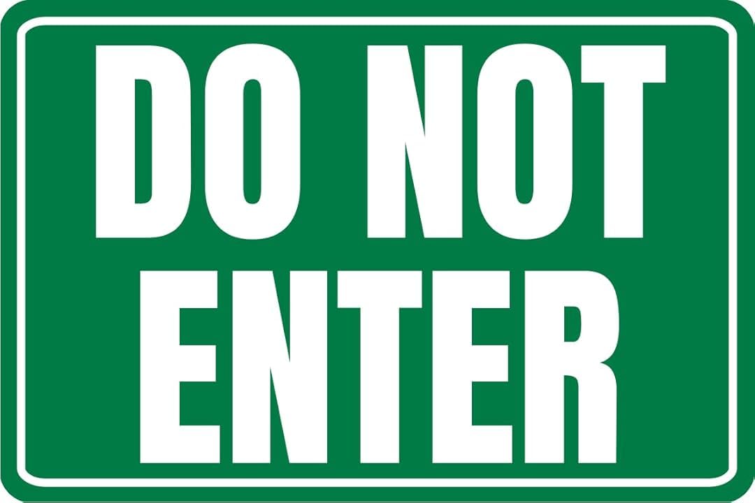 Do Not Enter Chic Tin Sign Art Wall Vintage Retro Decor Unique Artistic Tinplate Plaque Practical Decorative Gifts for Family Friends 8x12 Inch
