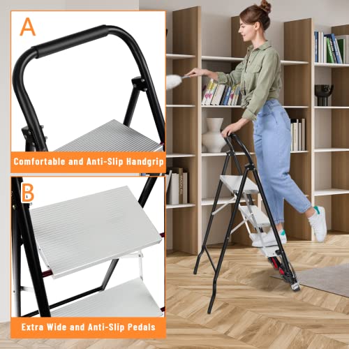 Carretilla y escalera portátil 2 en 1 aluminio miniatura 3