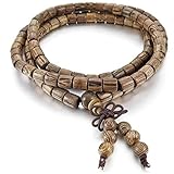 Farbe braun. ZSMLB Holz Armbänder Handgelenk Armband Links Tibetan Brown Buddha Perlen Gebet Gebet Chinesischer Knoten Elastic Unisex 6mm