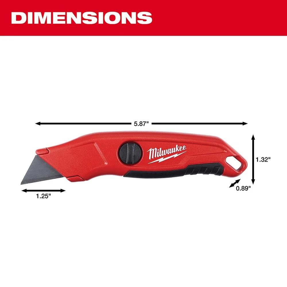 Milwaukee 48-22-1901 Fastback Press and Flip cuchillo multiusos con clip para cinturón y pelacables a bordo (juego de 4)