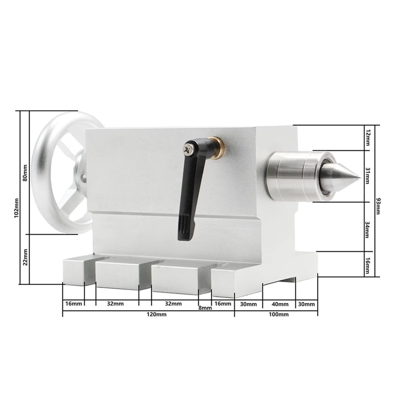 Silnik krokowy, 4 Szczęki 100mm Oś + Konik Głowica Dzieląca CNC Obrotu/zestaw Osi Do Mini Router CNC/grawer Grawerowanie Drewna