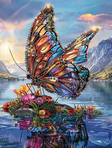 Diamond Painting Papillons 90x120cm | Kit Complet Peinture Diamant 5D