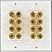 Unique Products Online Speaker Wall Plate 16 Post for 8 Speakers and Color Coded for Home Theater System Dolby Audio Sound Our Speaker Wall Plates Provide an Easy Professional Clean Look.
