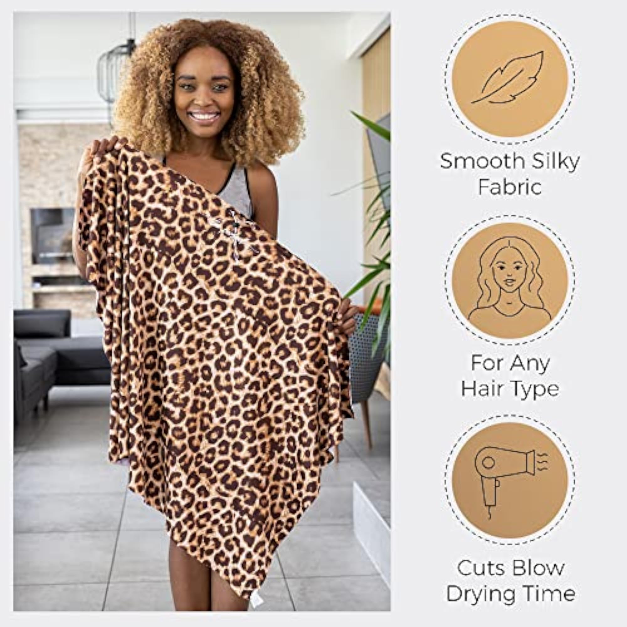 Large Fast Drying Microfiber Hair Towel Wrap