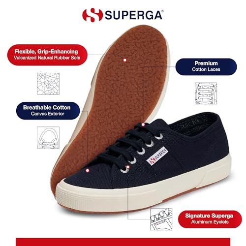 Image of Superga 2750 Cotu Classic Canvas Sneakers for Men & Women - Iconic Italian Men's and Women's Tennis Shoes with Breathable Upper, Non Slip Rubber Sole