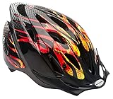 Schwinn Thrasher Bike Helmet, Lightweight Microshell Design, Child, Flames