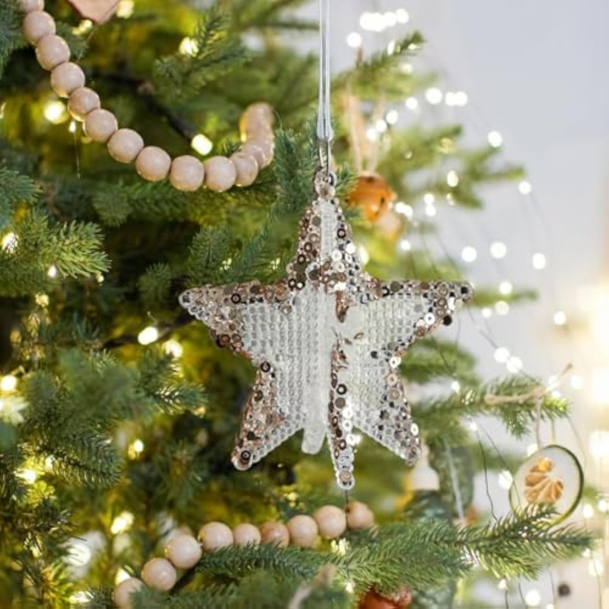 Clear Christmas Tree Hanging Ornament for Indoor Decor