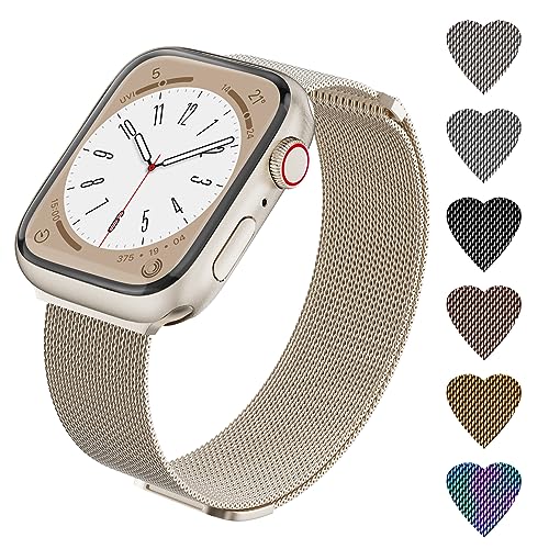 Maille acier pour Apple Watch : bracelet magnétique élégant et réglable