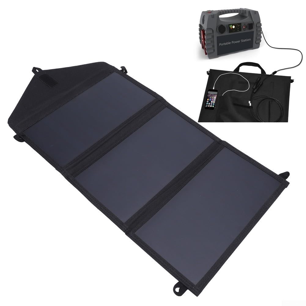 Caricatore solare pieghevole 30W IP65 impermeabile | 30 W di potenza, impermeabile IP65, pieghevole, tessuto Oxford, doppia USB, campeggio escursionismo