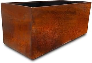 Watbick Corten Steel Planter Large Rectangle for Outdoor, Metal Planter Box - 46x20x20 inch - Flower Pot for Garden, Patio, Commercial, Farmhouse, Industrial - Long Rectangular Plants Container