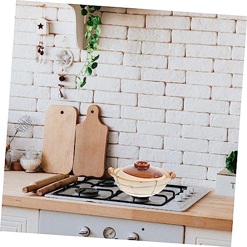 CONGARTENO Clay Casserole Dish 0.8l Dual Handle Small Stew Pot White with Iron Frame Kitchen Clay Cookware for Culinary Arts and Biryani Steaming - Image 6