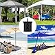 4er Set Pavillon Sandsäcke, Sandsäcke zum Befüllen 800D Oxford Pavillon Gewichte Gewichtssack für Pop Up Flatpavillon Zelt Sonnenschirm Terrassenschirm Schwarz