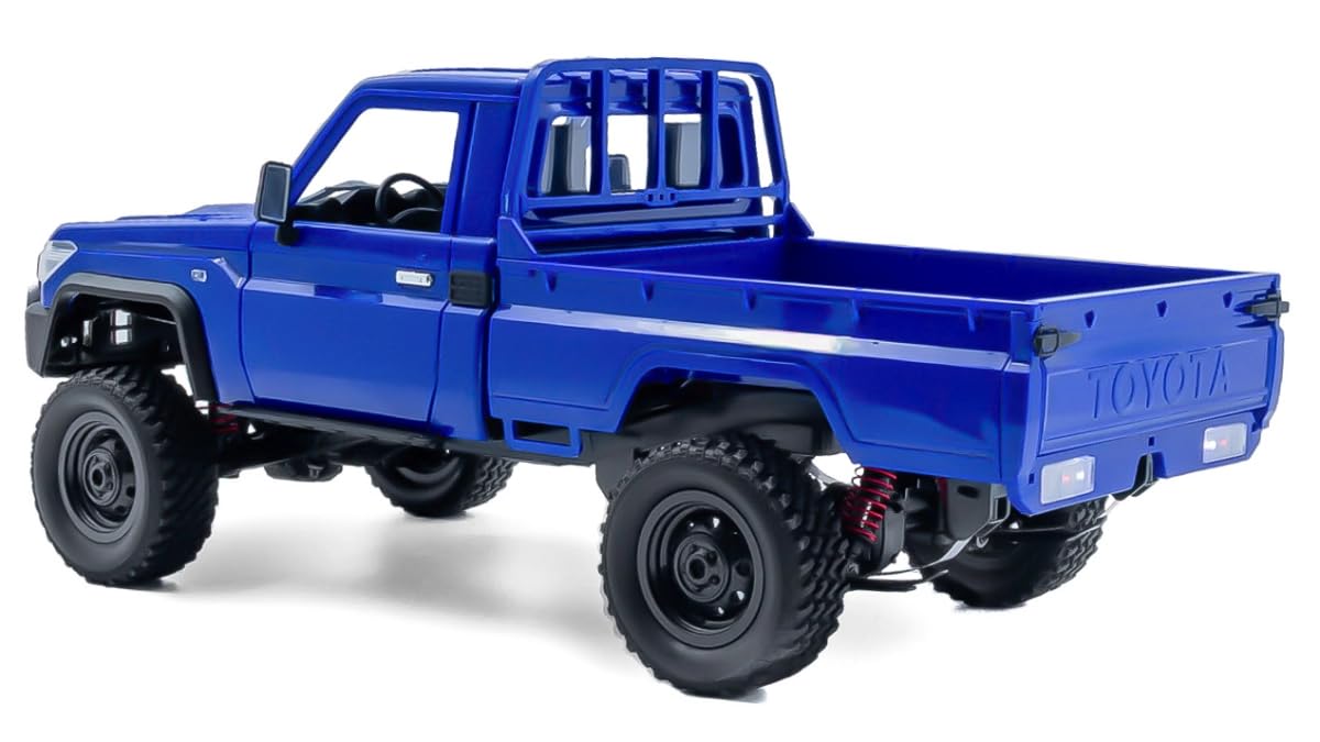 Coche teledirigido resistente 1:12 – Toyota Land Cruiser Pro RC Auto 4WD para exteriores con sistema de iluminación LED, 30 minutos de tiempo de conducción, vehículo todoterreno, coche