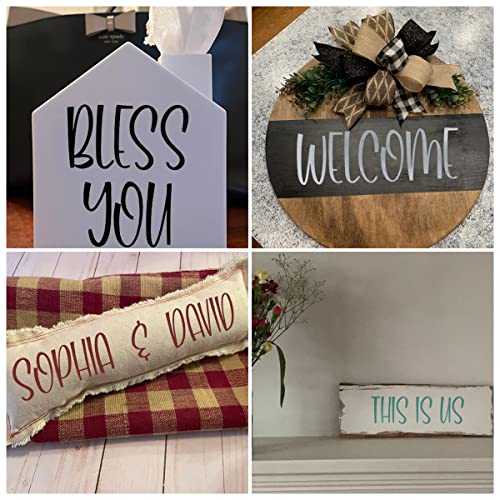 1 Inch Alphabet Letter Stencils For Painting - 42 Pack Letter And Number Stencil Templates With Signs For Painting On Wood, Reusable Letters And Numbers Stencils For Chalkboard Wood Signs & Wall Art #TOP1