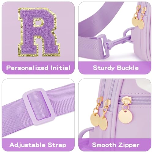 Image of Initial Sling Bag Crossbody Purse for Kids Girls Age 3-8