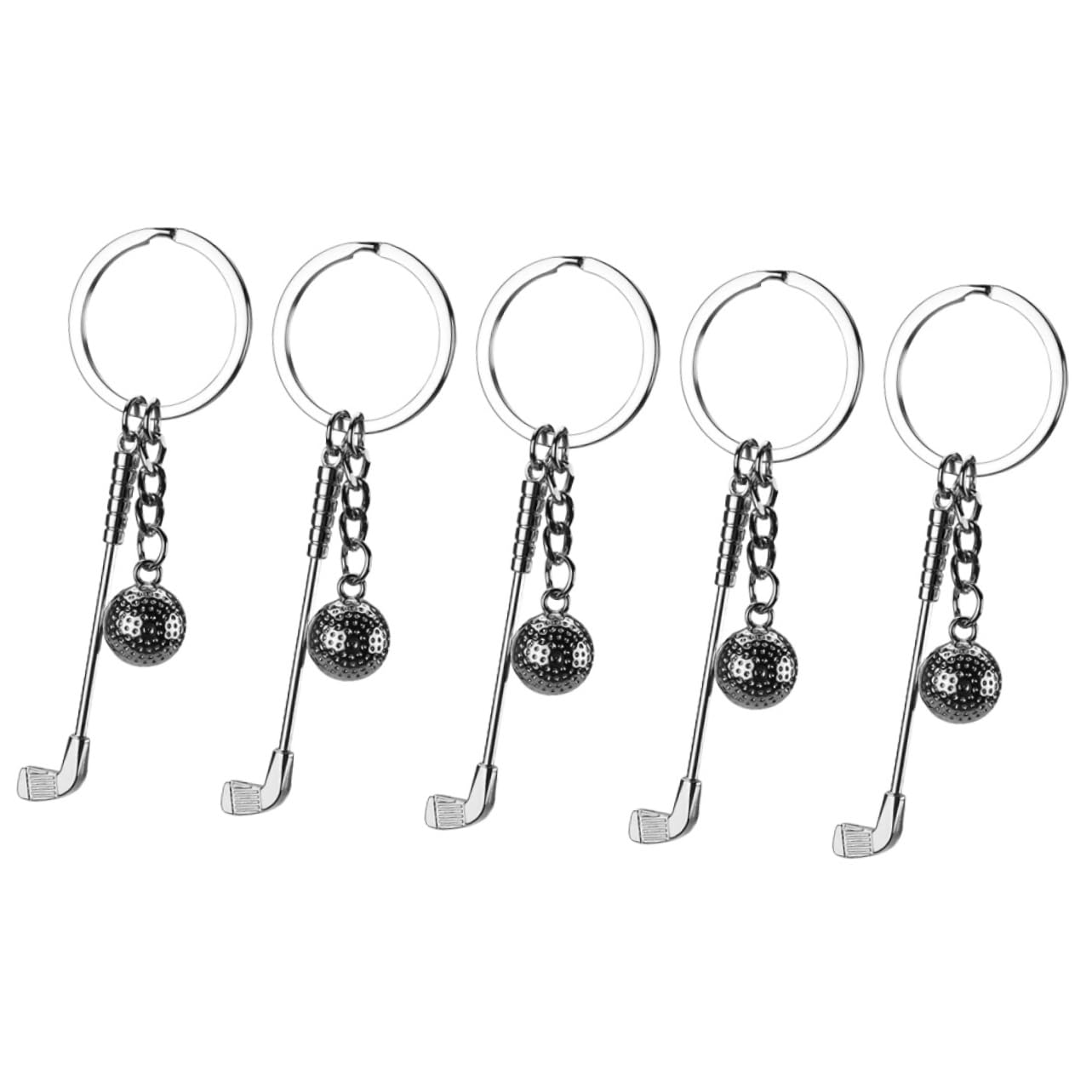 TOYANDONA Llavero De Golf Ligero Golfistas Deportes Colgante De Llave De Golf Llaveros De Golf Llavero Estilo Deportivo Colgantes Clave Mini Llavero Aleación De Zinc Plata