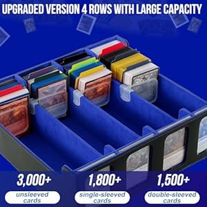 OUTOTO-Card-Deck-storage-Box-Card-Box-For-Magnetic-PU-Leather-Deck-Case-3000Mtg-Deck-Box-with-12-colorful-Divider-Tabs-Trading-Card-storage-Fits-for-Magit-Game-Cards