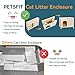Petsfit Folding Litter Box Enclosure, No Tools Required for Assembly, Cat Litter Box Furniture Hidden, Fit Most of Litter Box, Dog House Cat House, 30
