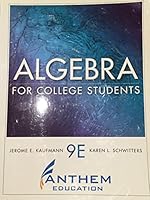 Algebra for College Students 9E Anthem Education 1285559339 Book Cover