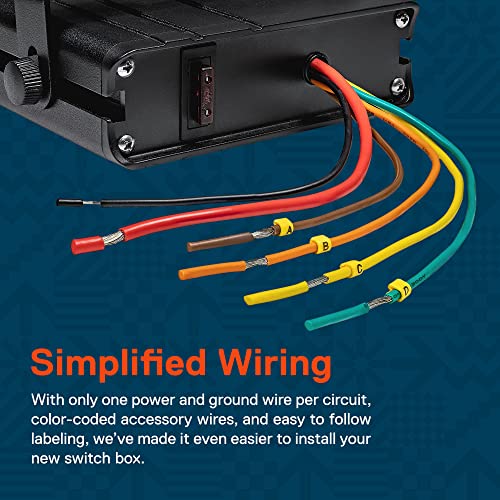 ONLINE LED STORE True Mods 4-Gang 12V Rocker Switch Box 20 Amp Max.] Fios 12 Awg] 12 Volts Dc] Spst