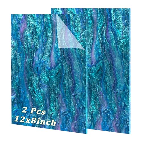 Image of Pearl Glitter Cast Acrylic Sheet 1 /8 Inch for Laser Cutting 12x8 Inch Sparkly Water Stream Pattern Acrylic for Laser Engraving, Crafts, DIY Projects (2, Cloisonne, 12x8 Inch)