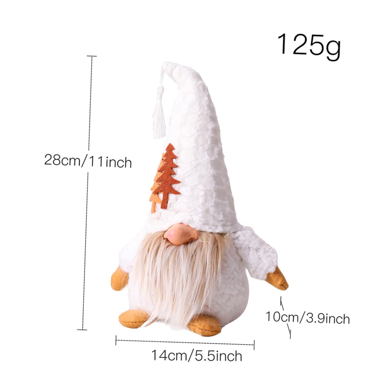 IMIKEYA 5St GNOME Schmuckstücke Stoffzwerge Dekorationen Hausdekorationen für zu Hause weihnachtsdeko weihnachtsgnom Ornament Weihnachtszwerg basteln Weihnachtszwergpuppe Gnom-Puppe Weiß